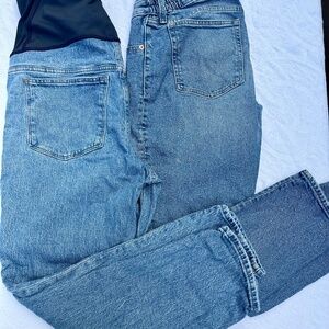 Madewell and H&M vintage straight maternity jeans bundle